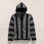Mens Poncho in Black Stripe | James Perse Los Angeles FLAT