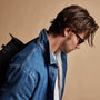 Sherpa Lined Denim Shrt Jacket in Indigo | James Perse Los Angeles
