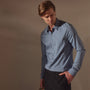 Matte Stretch Poplin Dress Shirt in Denim | James Perse Los Angeles