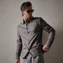 Matte Stretch Poplin Dress Shirt in Dusk | James Perse Los Angeles