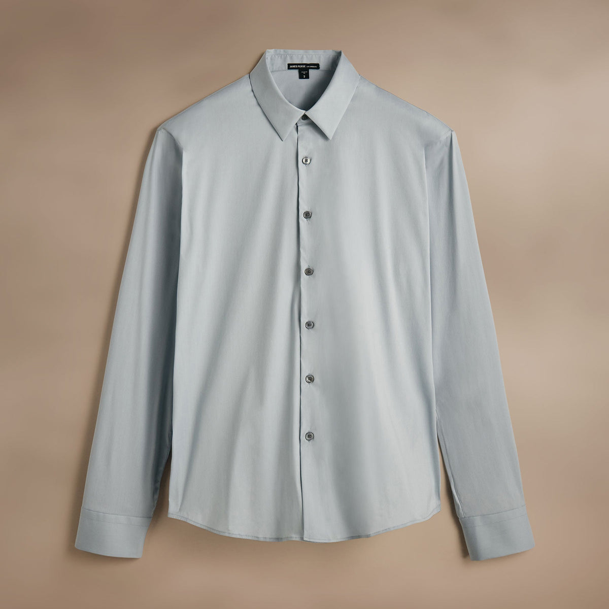 Matte Stretch Poplin Dress Shirt  in Grey Glacier | James Perse Los Angeles