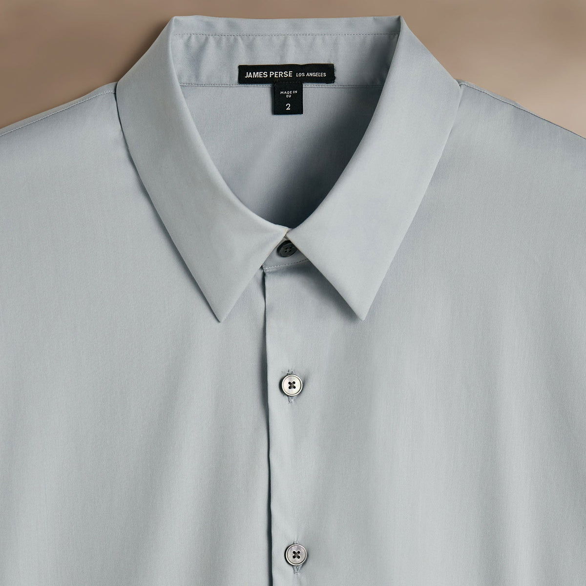 Matte Stretch Poplin Dress Shirt  in Grey Glacier | James Perse Los Angeles