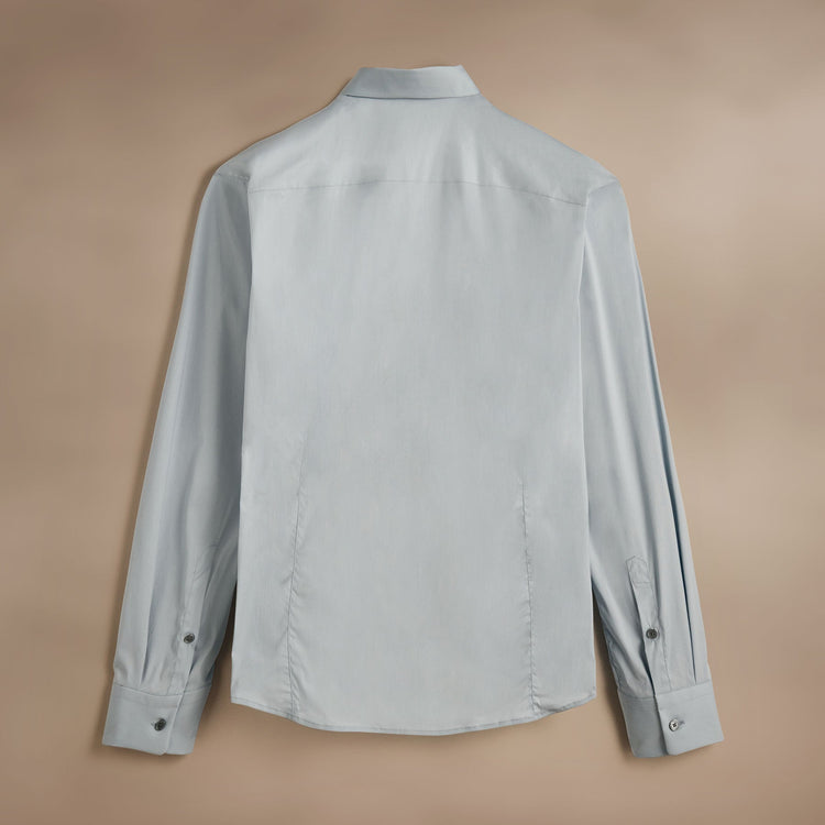 Matte Stretch Poplin Dress Shirt  in Grey Glacier | James Perse Los Angeles