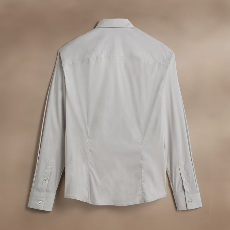 Matte Stretch Poplin Dress Shirt in Light Mist | James Perse Los Angeles