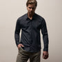 Matte Stretch Poplin Dress Shirt in Navy | James Perse Los Angeles