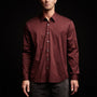 Matte Stretch Poplin Dress Shirt in Port | James Perse Los Angeles