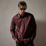 Matte Stretch Poplin Dress Shirt in Port | James Perse Los Angeles