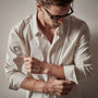 Matte Stretch Poplin Dress Shirt in Sand | James Perse Los Angeles