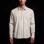 Matte Stretch Poplin Dress Shirt in Silver | James Perse Los Angeles