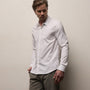 Matte Stretch Poplin Dress Shirt in White | James Perse Los Angeles