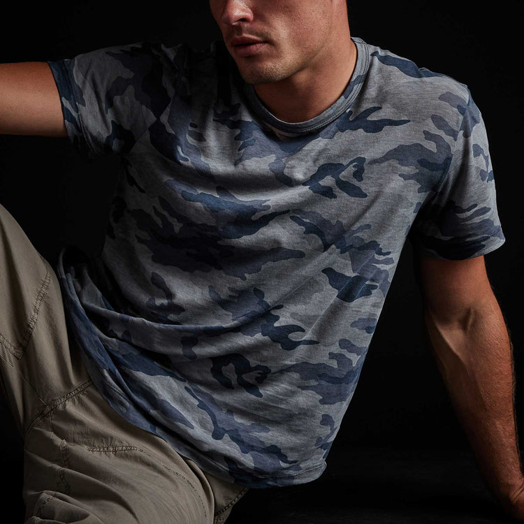 Clear Jersey Camo Crew in Storm Camo | James Perse Los Angeles