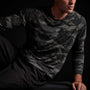 Clear Camo Jersey Raglan in Dark Night Camo | James Perse Los Angeles