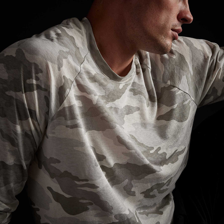 Clear Camo Jersey Raglan in Dust Camo | James Perse Los Angeles