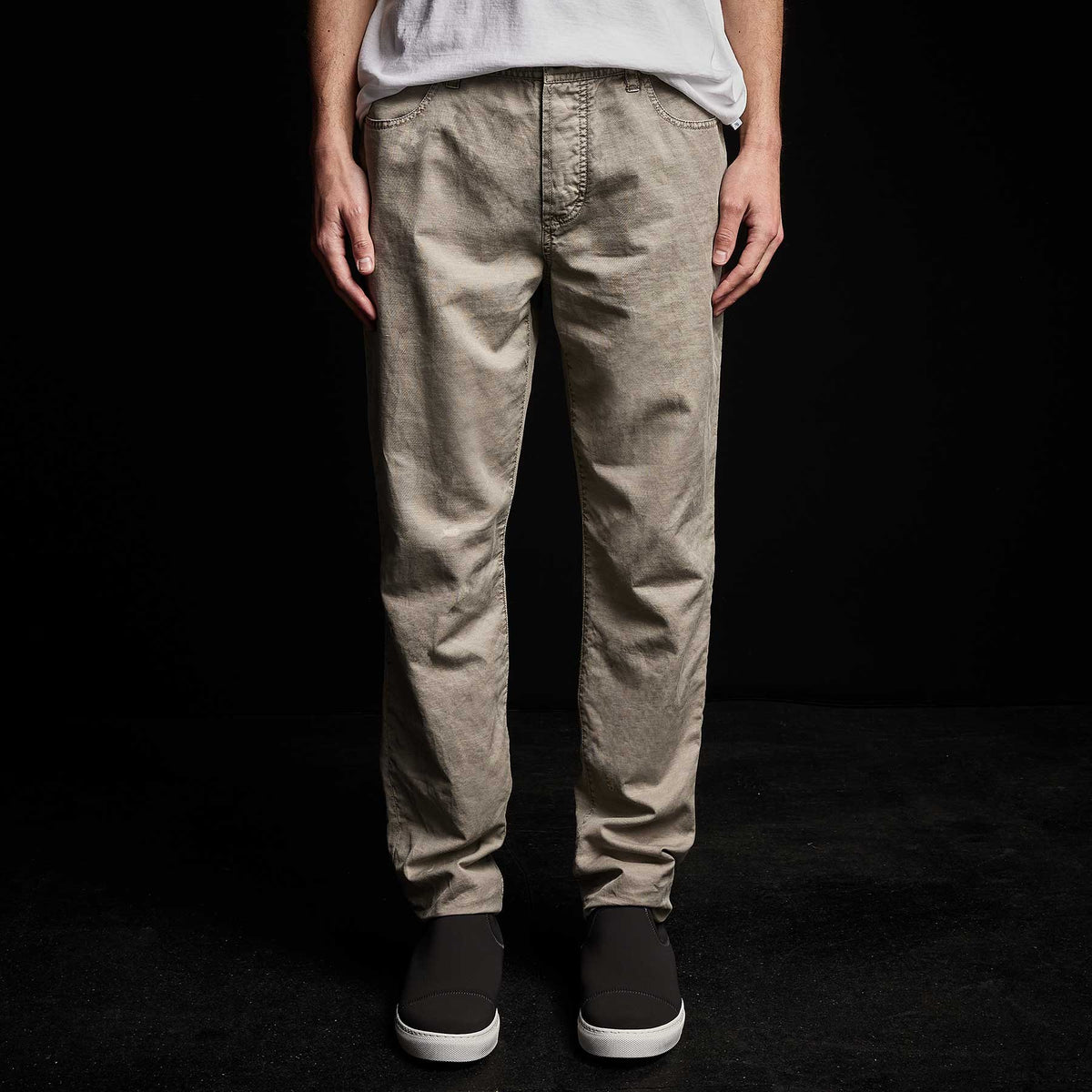 Sierra Linen Pant in Silt Pigment | James Perse Los Angeles 
