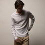 Cotton Linen Thermal Henley in White | James Perse Los Angeles