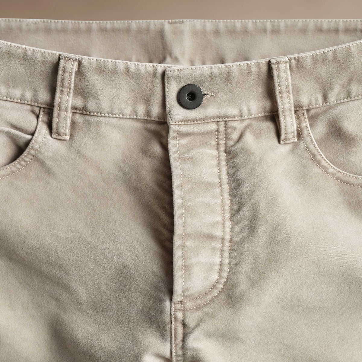 Woven Cotton Terry 5 Pocket  in Light Tan Pigment | James Perse Los Angeles