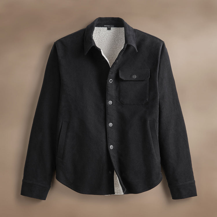 Cotton Moleskin Shirt Jacket in Magma | James Perse Los Angeles