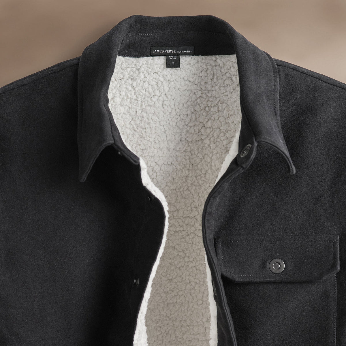 Cotton Moleskin Shirt Jacket in Magma | James Perse Los Angeles
