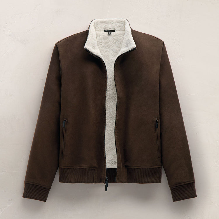 Cotton Moleskin Flight Jacket in Porcupine | James Perse Los Angeles FLAT