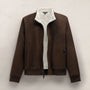 Cotton Moleskin Flight Jacket in Porcupine | James Perse Los Angeles FLAT