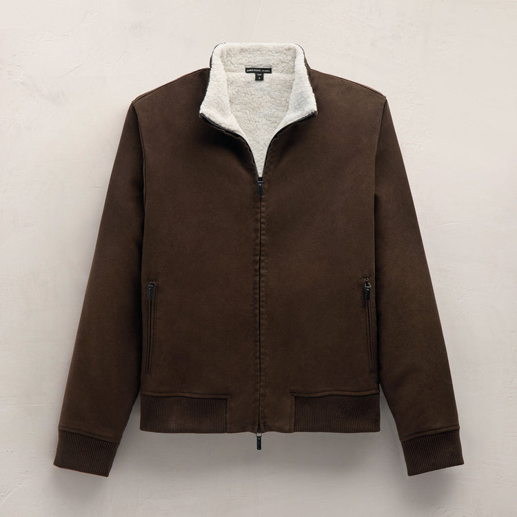 Cotton Moleskin Flight Jacket in Porcupine | James Perse Los Angeles FLAT