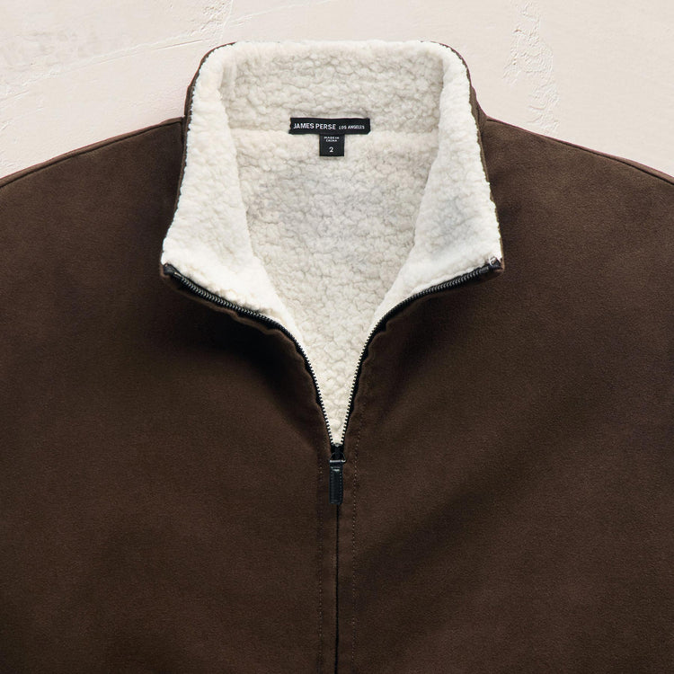 Cotton Moleskin Flight Jacket in Porcupine | James Perse Los Angeles FLAT