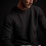 Contrast Link Crew Neck Sweater - Black/Bronze | James Perse Los Angeles