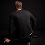 Contrast Link Crew Neck Sweater - Black/Bronze | James Perse Los Angeles