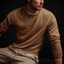 Contrast Link Crew Neck Sweater - Bronze/Ivory | James Perse Los Angeles