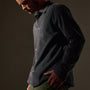 Cotton Cashmere Blend Corduroy Shirt  in Carbon | James Perse Los Angeles