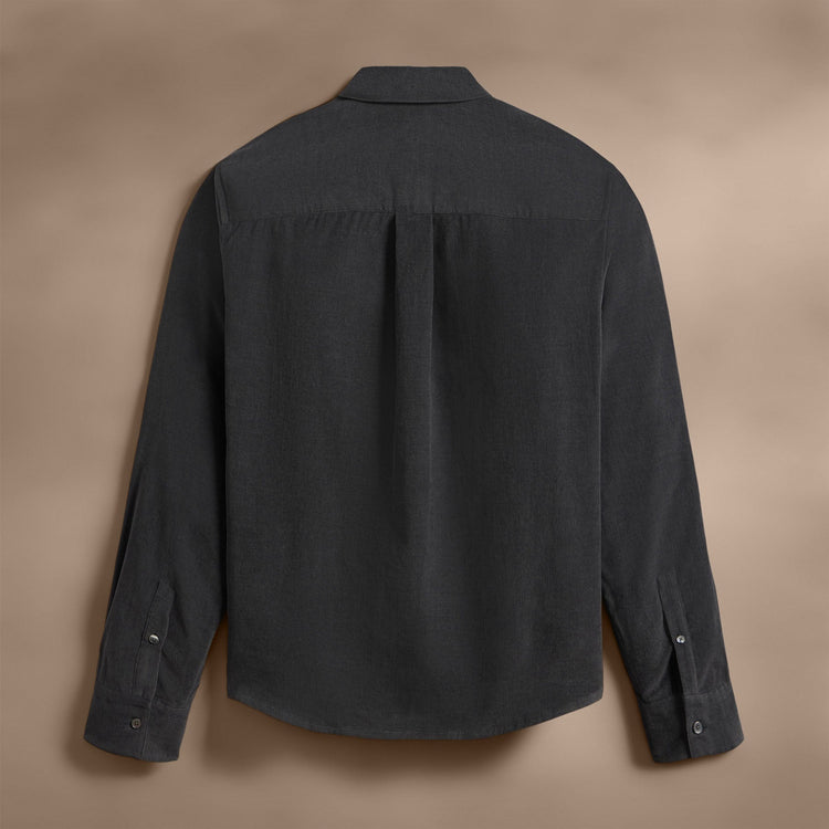 Cotton Cashmere Blend Corduroy Shirt in Carbon | James Perse Los Angeles