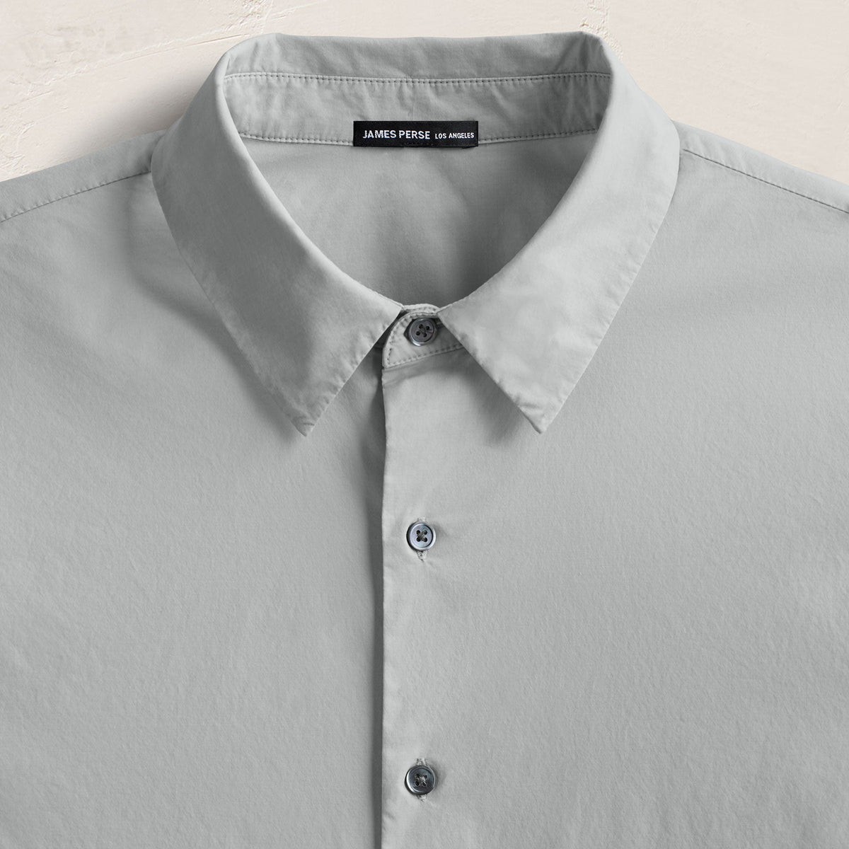 Slim Fit Stretch Poplin Shirt in Grey Sky | James Perse Los Angeles