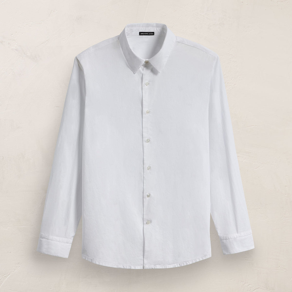 Stretch Poplin Shirt in White | James Perse Los Angeles