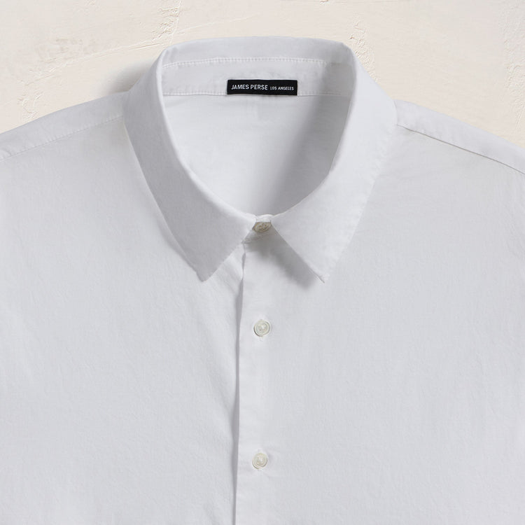 Stretch Poplin Shirt in White | James Perse Los Angeles