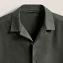 Oversized Stretch Poplin Short Sleeve Shirt in Granite | James Perse Los Angeles