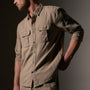 Cotton Wool Twll Utility Shirt in Overcast Pigment | James Perse Los Angeles