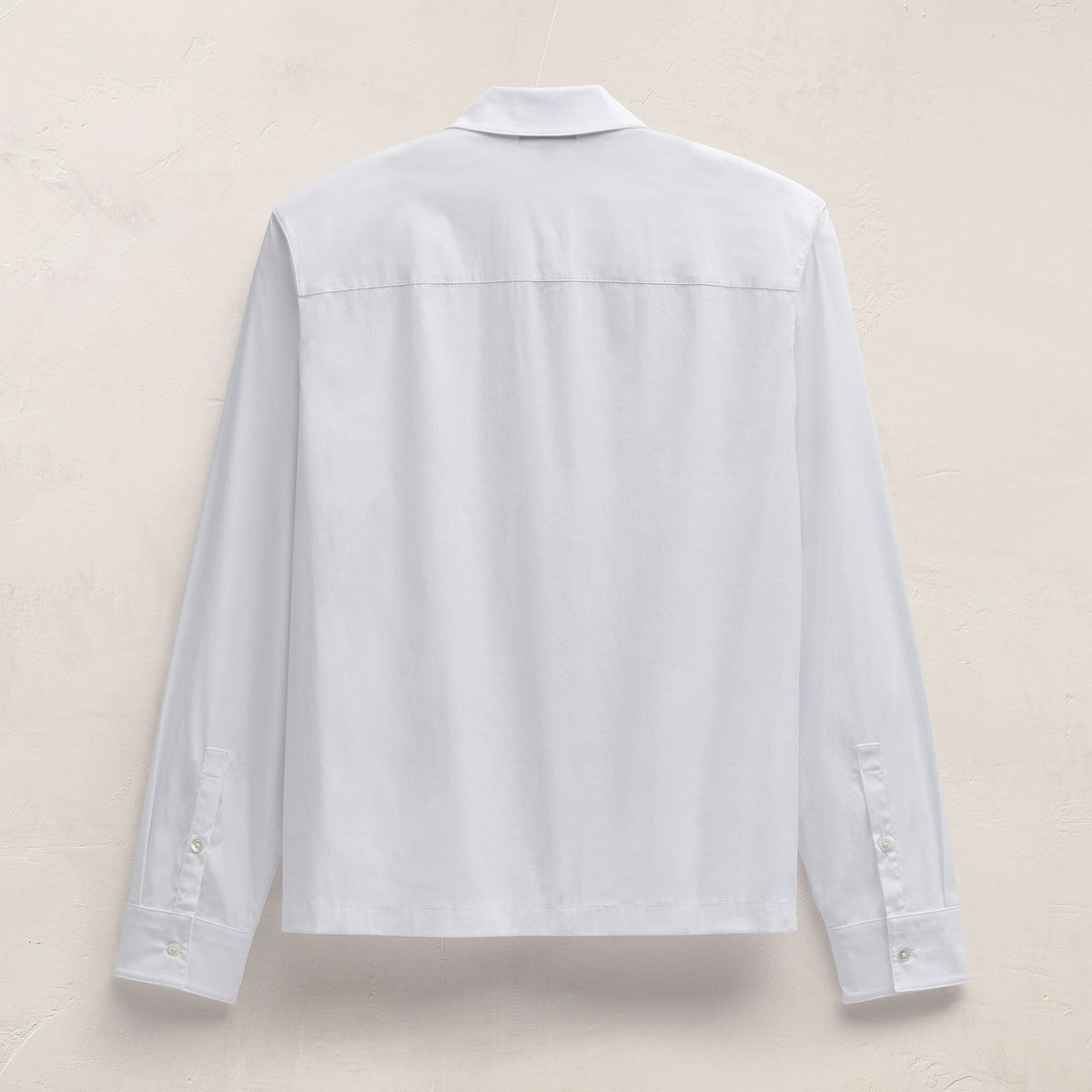 Zip Up Shirt in White | James Perse Los Angeles FLAT