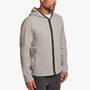 Cotton Fleece Zip Up Hoodie In Heather Grey | James Perse Los Angeles