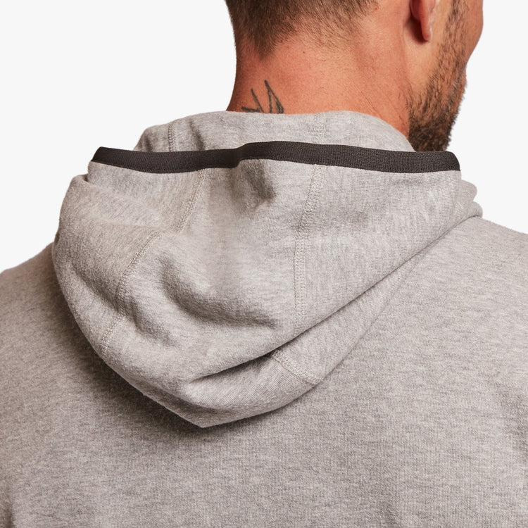 Cotton Fleece Zip Up Hoodie In Heather Grey | James Perse Los Angeles