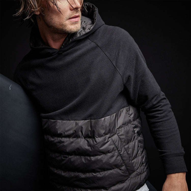 Pullover Hooded Jacket in Black | James Perse Los Angeles