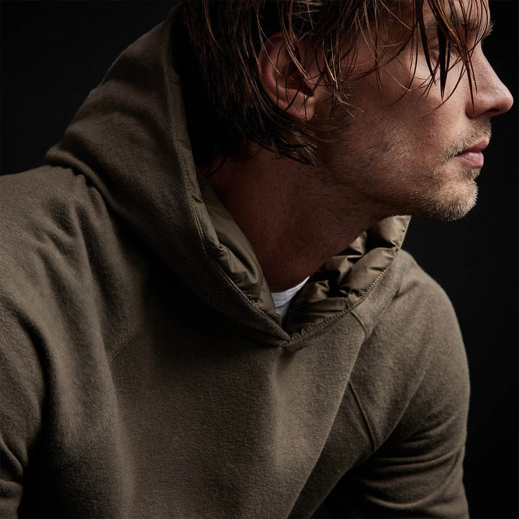 Pullover Hooded Jacket in Olive | James Perse Los Angeles