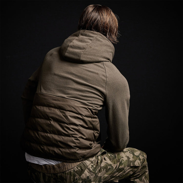 Pullover Hooded Jacket in Olive | James Perse Los Angeles