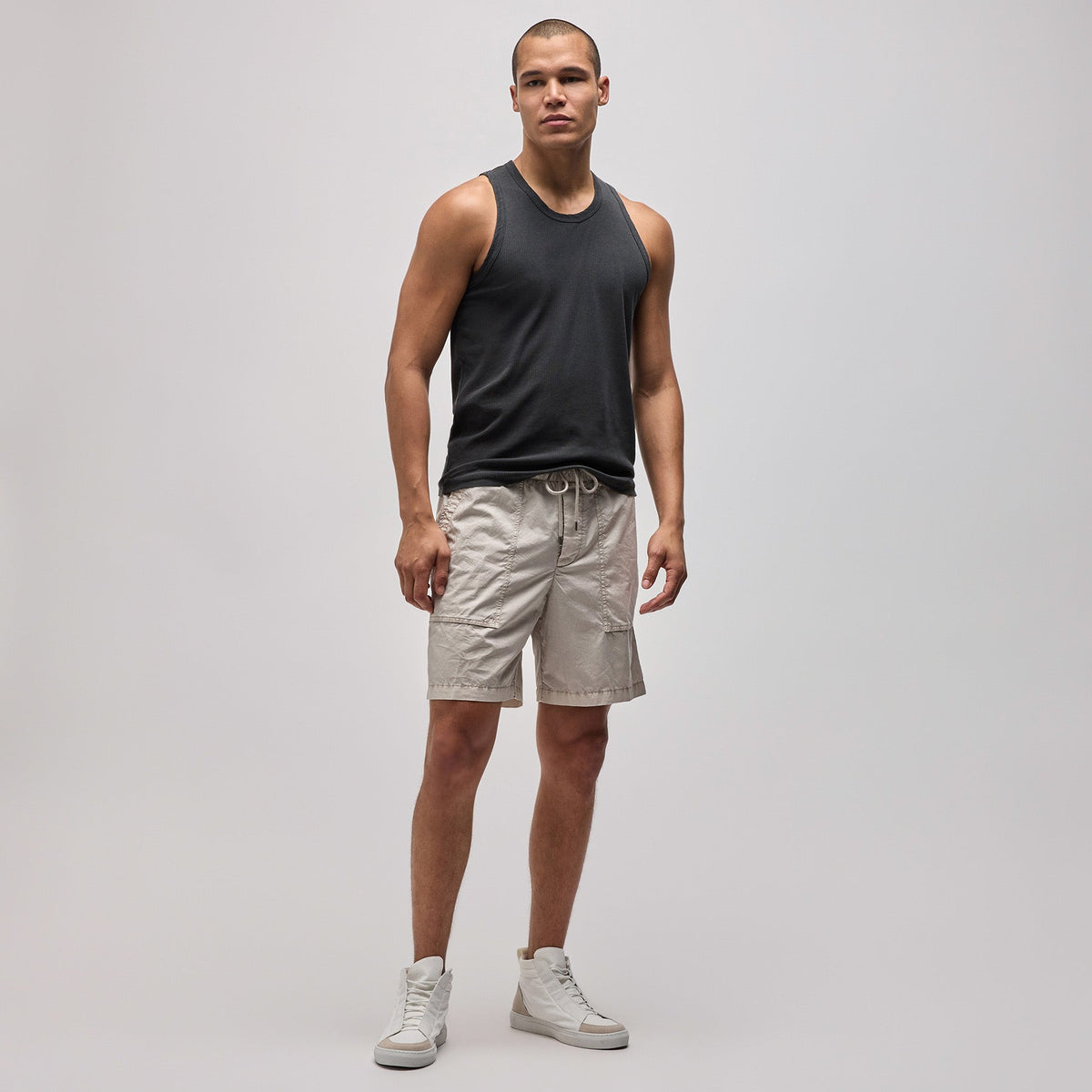 Cotton Poplin Pocket Short in Salt Pigment | James Perse Los Angeles