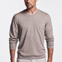 Semi Worsted Cashmere V Neck In Gravel | James Perse Los Angeles