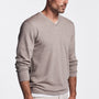 Semi Worsted Cashmere V Neck In Gravel | James Perse Los Angeles