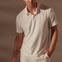 Cotton Terry Short Sleeve Polo in White | James Perse Los Angeles