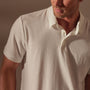 Cotton Terry Short Sleeve Polo in White | James Perse Los Angeles