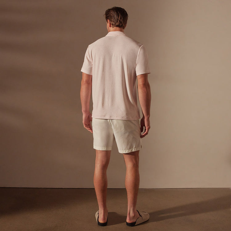 Cotton Terry Short Sleeve Polo in Zephyr | James Perse Los Angeles