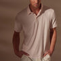 Cotton Terry Short Sleeve Polo in Zephyr | James Perse Los Angeles