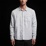 Cotton Linen Twill Classic Fit Shirt in Baby Blue Pigment | James Perse Los Angeles